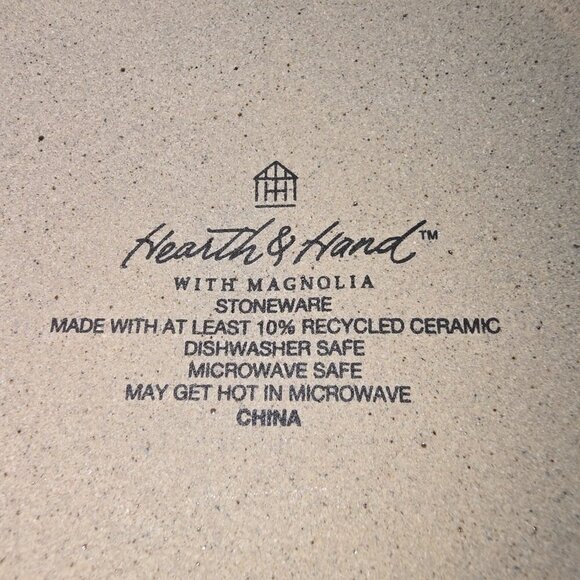 HEARTH AND HAND BY MAGNOLIA TRIPLE STRIPE STONEWARE MUG SET BROWN AND CREAM Euc - Picture 5 of 8